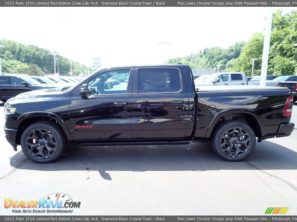 Diamond Black Crystal Pearl 2023 Ram 1500 Limited Red Edition Crew Cab 4x4 Photo #2