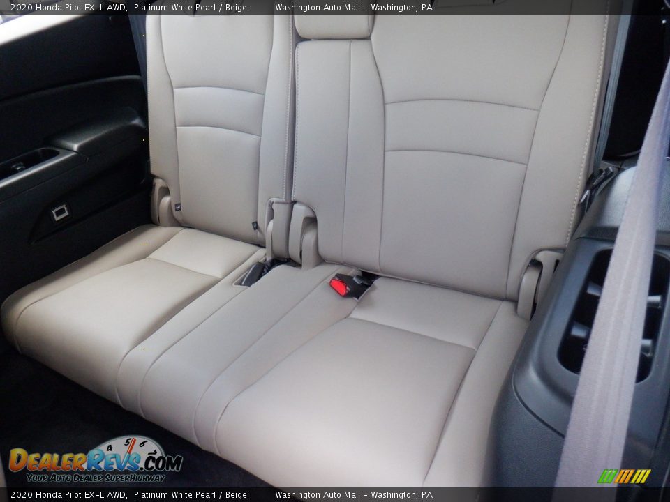 2020 Honda Pilot EX-L AWD Platinum White Pearl / Beige Photo #35