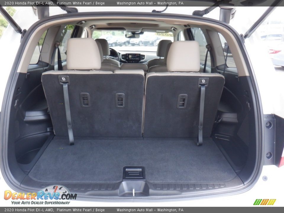 2020 Honda Pilot EX-L AWD Platinum White Pearl / Beige Photo #36
