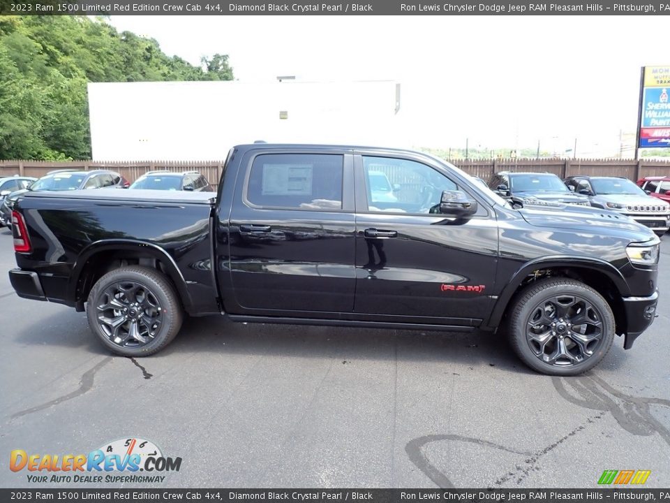 Diamond Black Crystal Pearl 2023 Ram 1500 Limited Red Edition Crew Cab 4x4 Photo #7