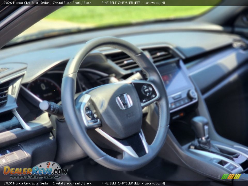 2020 Honda Civic Sport Sedan Crystal Black Pearl / Black Photo #31