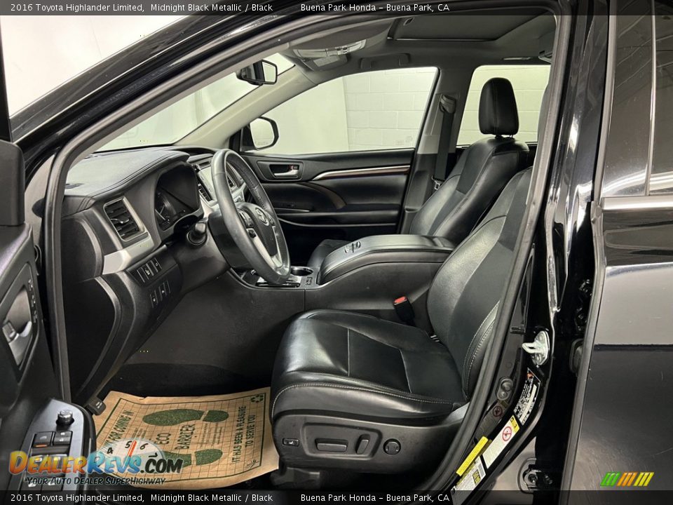 Black Interior - 2016 Toyota Highlander Limited Photo #14