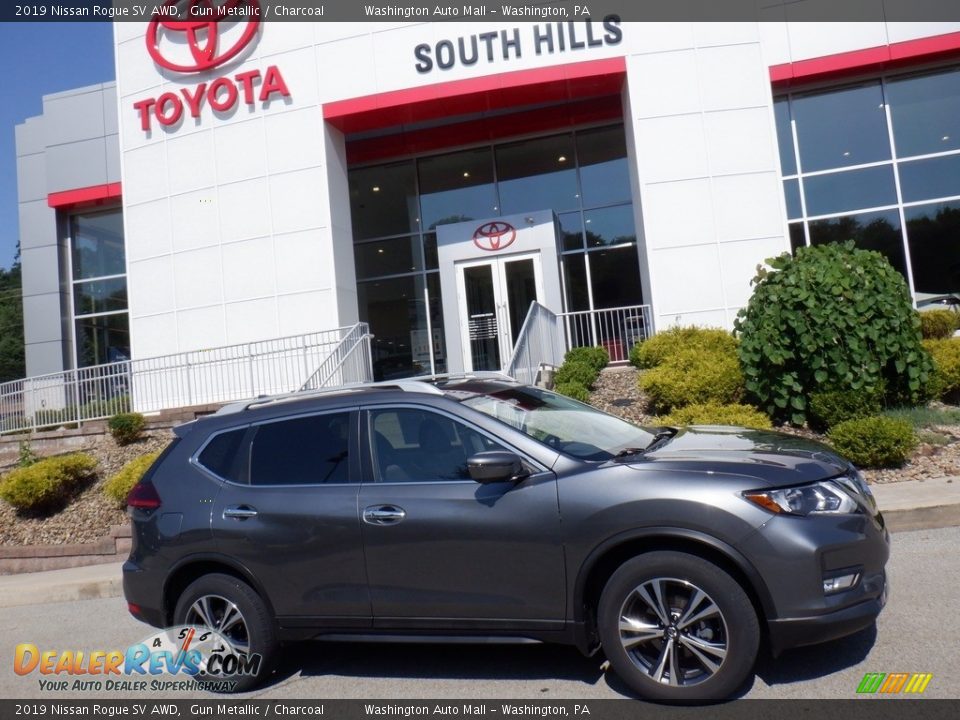 2019 Nissan Rogue SV AWD Gun Metallic / Charcoal Photo #2