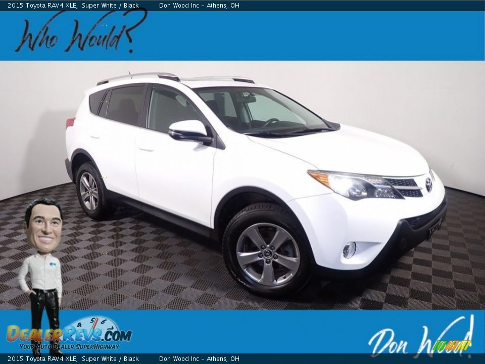 2015 Toyota RAV4 XLE Super White / Black Photo #1