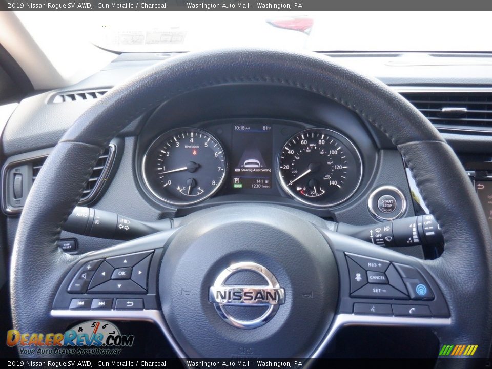 2019 Nissan Rogue SV AWD Steering Wheel Photo #30