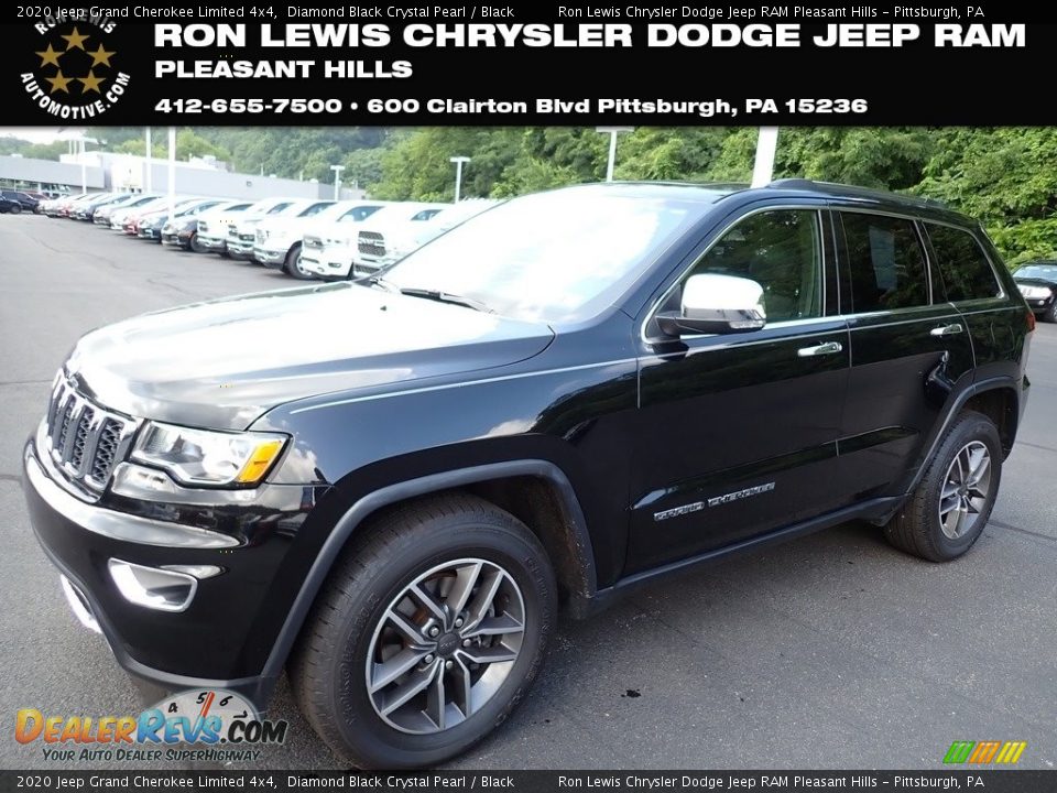 2020 Jeep Grand Cherokee Limited 4x4 Diamond Black Crystal Pearl / Black Photo #1
