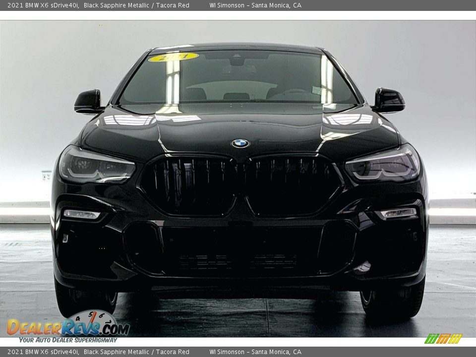 2021 BMW X6 sDrive40i Black Sapphire Metallic / Tacora Red Photo #2