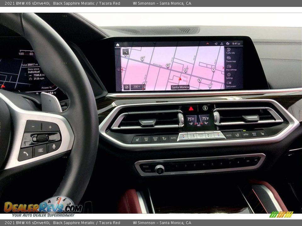 Controls of 2021 BMW X6 sDrive40i Photo #5
