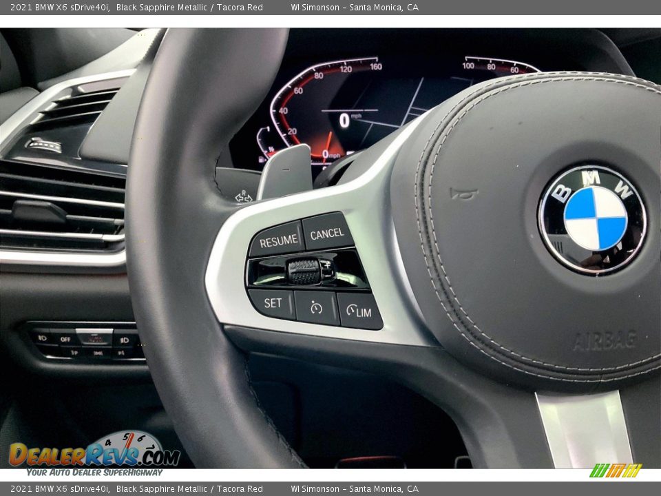 2021 BMW X6 sDrive40i Steering Wheel Photo #21