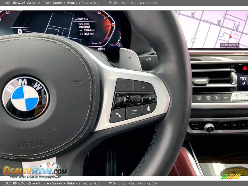 2021 BMW X6 sDrive40i Steering Wheel Photo #22