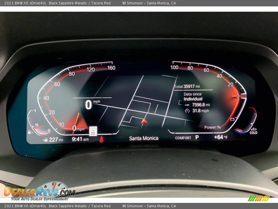 2021 BMW X6 sDrive40i Gauges Photo #23