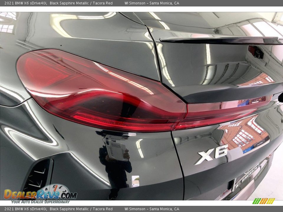 2021 BMW X6 sDrive40i Black Sapphire Metallic / Tacora Red Photo #29