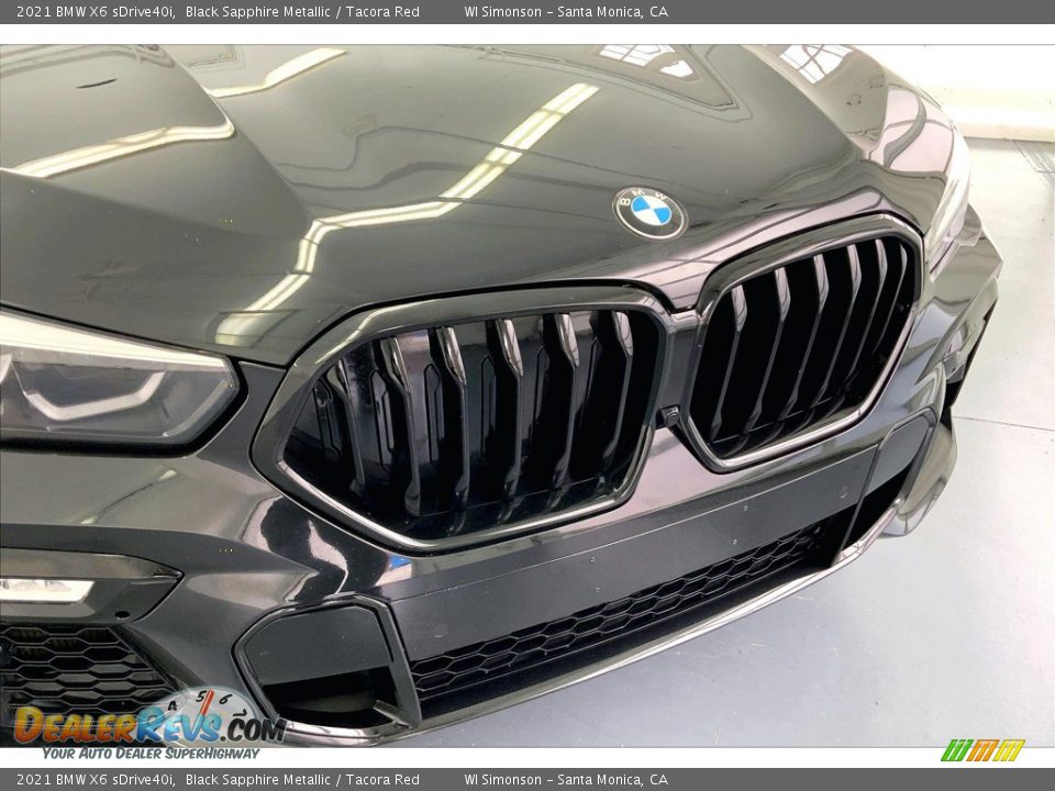 2021 BMW X6 sDrive40i Black Sapphire Metallic / Tacora Red Photo #30