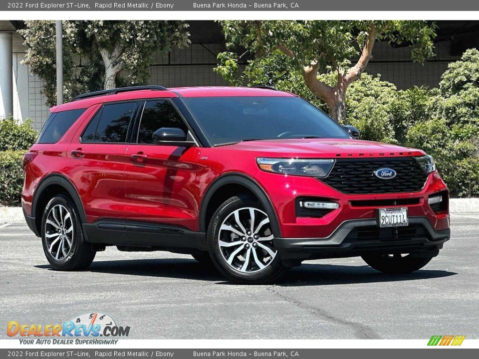 Rapid Red Metallic 2022 Ford Explorer ST-Line Photo #2