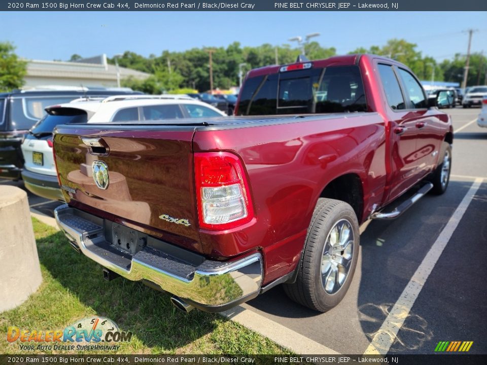 2020 Ram 1500 Big Horn Crew Cab 4x4 Delmonico Red Pearl / Black/Diesel Gray Photo #3