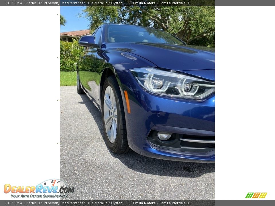 2017 BMW 3 Series 328d Sedan Mediterranean Blue Metallic / Oyster Photo #11