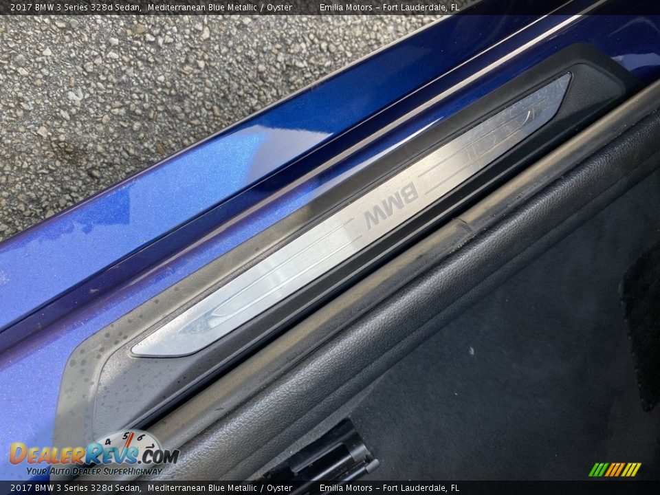 2017 BMW 3 Series 328d Sedan Mediterranean Blue Metallic / Oyster Photo #13