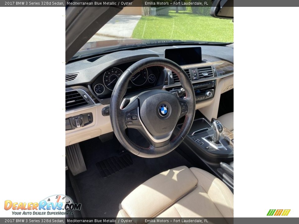 2017 BMW 3 Series 328d Sedan Mediterranean Blue Metallic / Oyster Photo #15