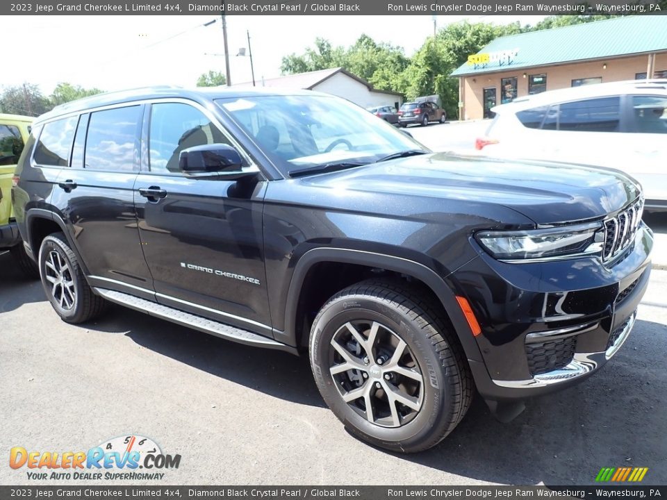 2023 Jeep Grand Cherokee L Limited 4x4 Diamond Black Crystal Pearl / Global Black Photo #6