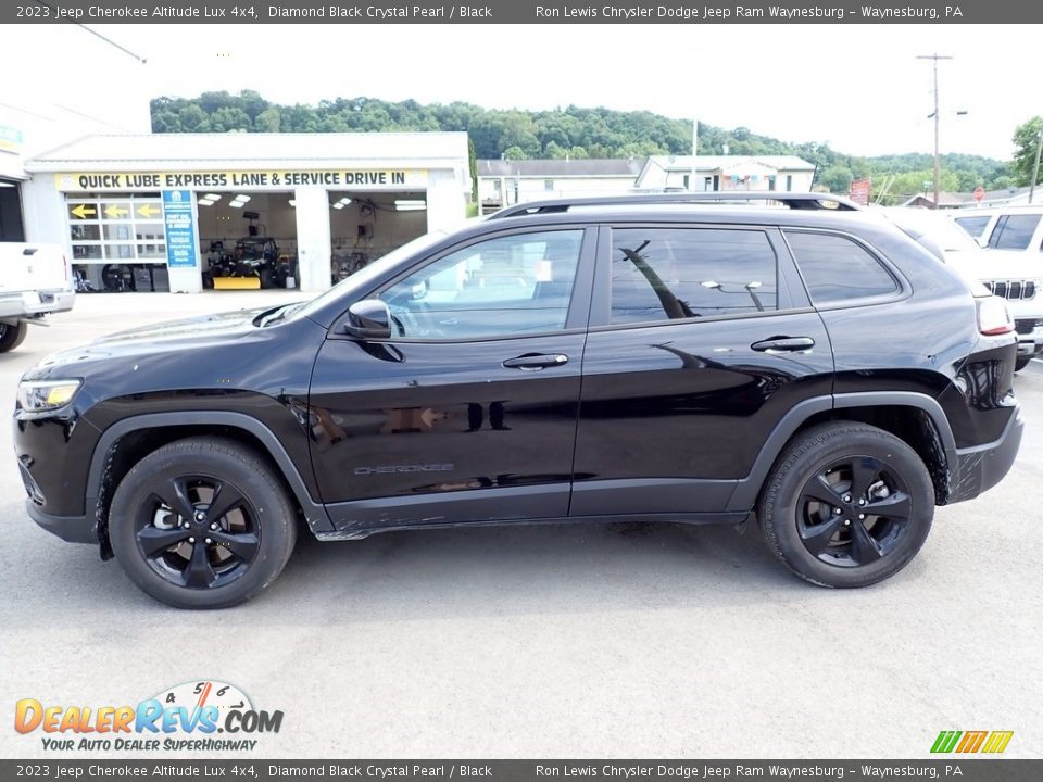 2023 Jeep Cherokee Altitude Lux 4x4 Diamond Black Crystal Pearl / Black Photo #2