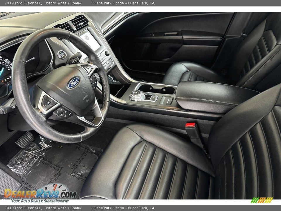 Ebony Interior - 2019 Ford Fusion SEL Photo #10