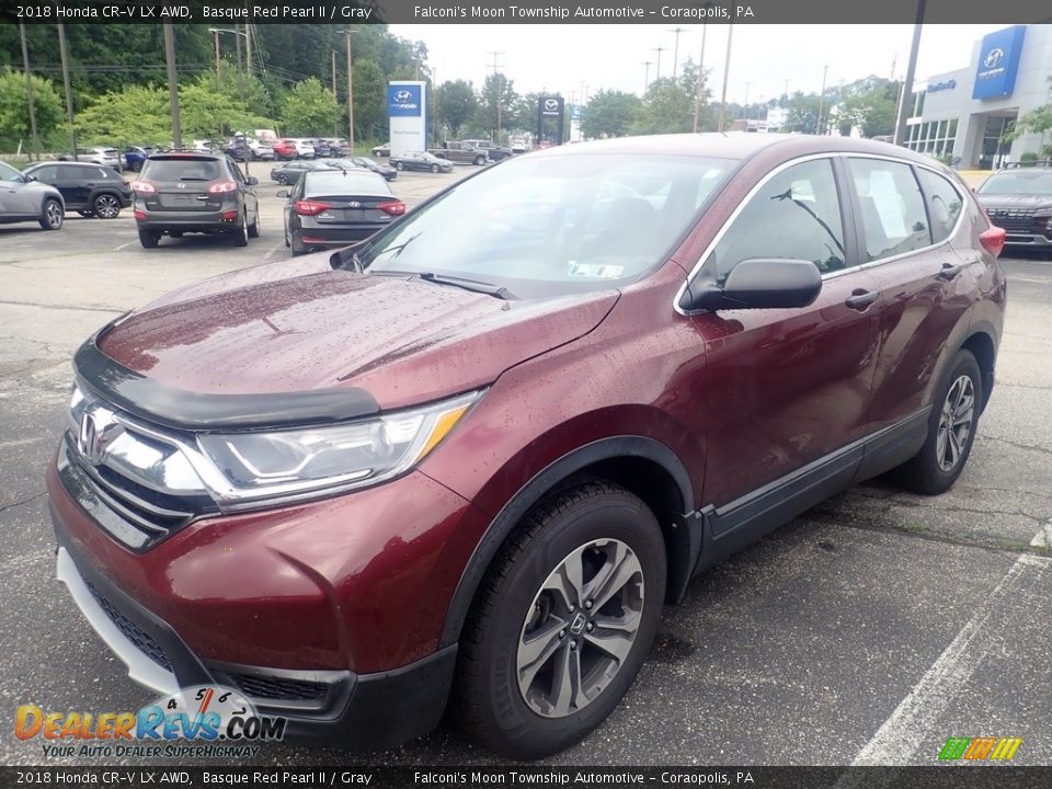 2018 Honda CR-V LX AWD Basque Red Pearl II / Gray Photo #1