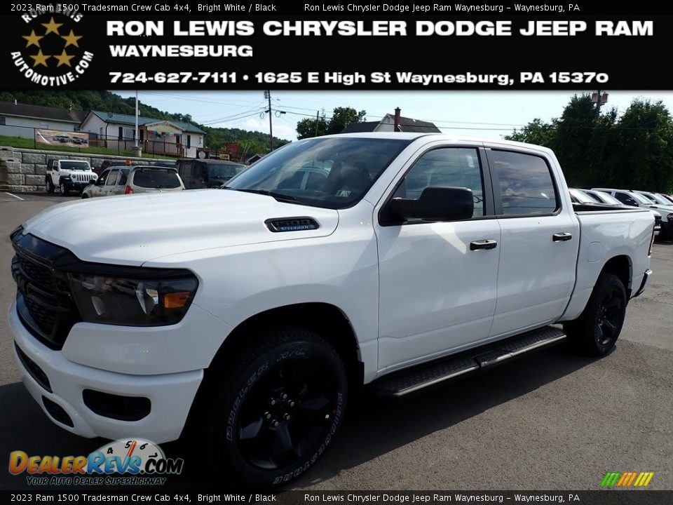 2023 Ram 1500 Tradesman Crew Cab 4x4 Bright White / Black Photo #1