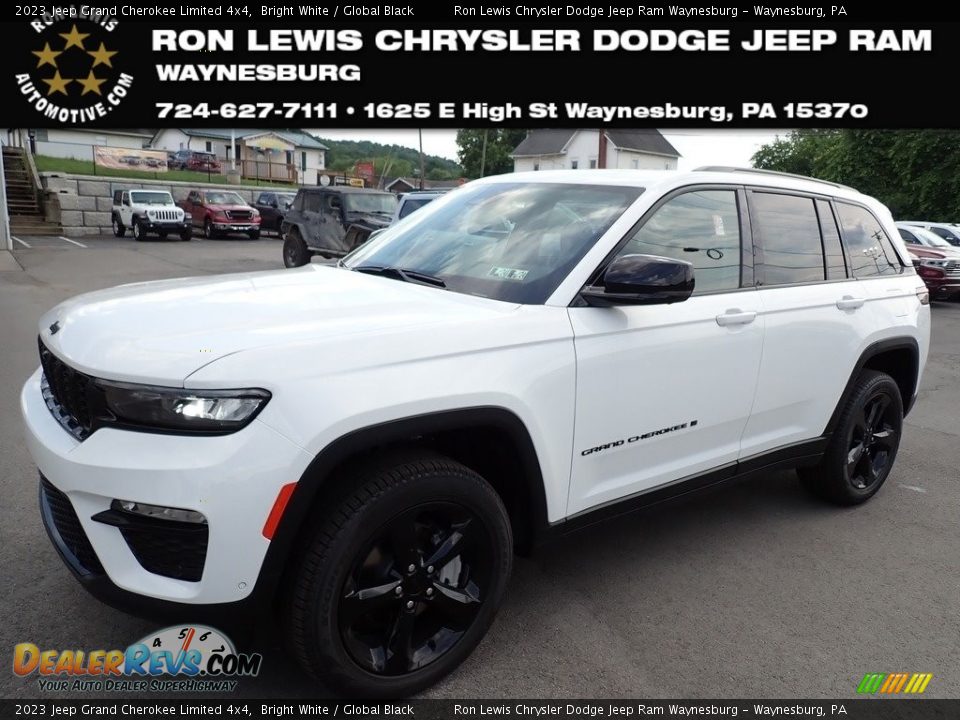 2023 Jeep Grand Cherokee Limited 4x4 Bright White / Global Black Photo #1