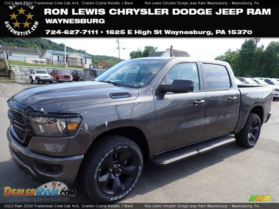 2023 Ram 1500 Tradesman Crew Cab 4x4 Granite Crystal Metallic / Black Photo #1