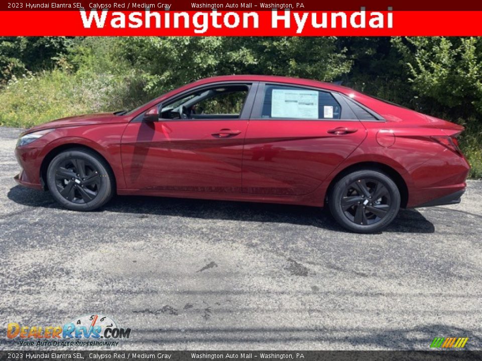 2023 Hyundai Elantra SEL Calypso Red / Medium Gray Photo #1