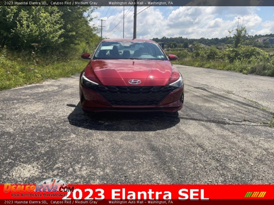 2023 Hyundai Elantra SEL Calypso Red / Medium Gray Photo #3