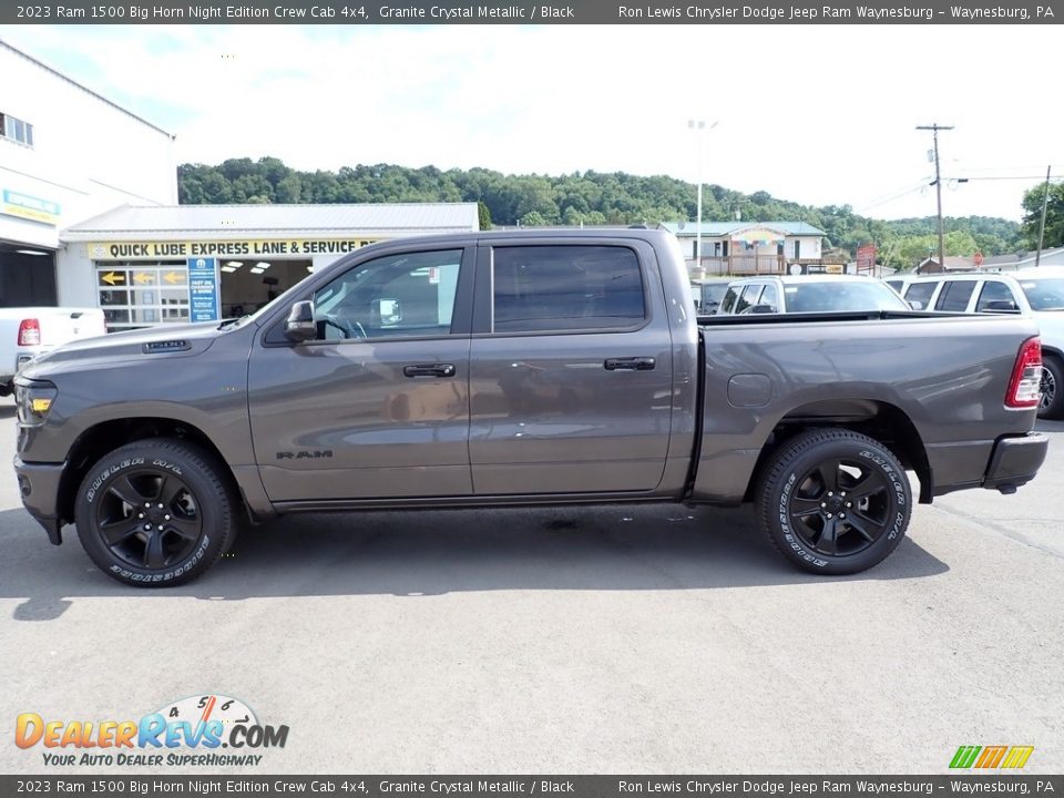 2023 Ram 1500 Big Horn Night Edition Crew Cab 4x4 Granite Crystal Metallic / Black Photo #2