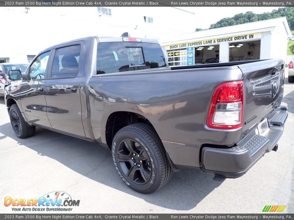 2023 Ram 1500 Big Horn Night Edition Crew Cab 4x4 Granite Crystal Metallic / Black Photo #3