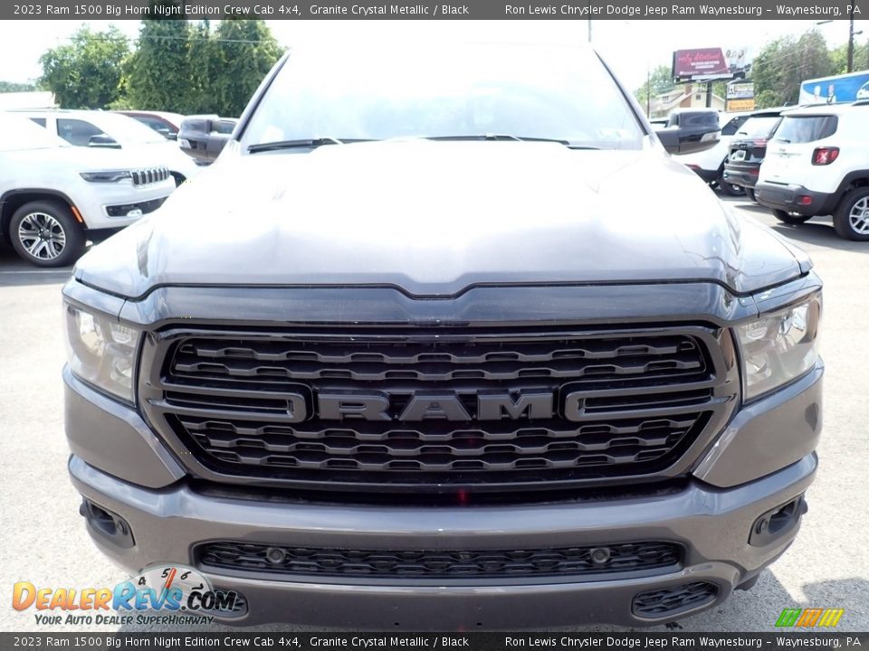 2023 Ram 1500 Big Horn Night Edition Crew Cab 4x4 Granite Crystal Metallic / Black Photo #9