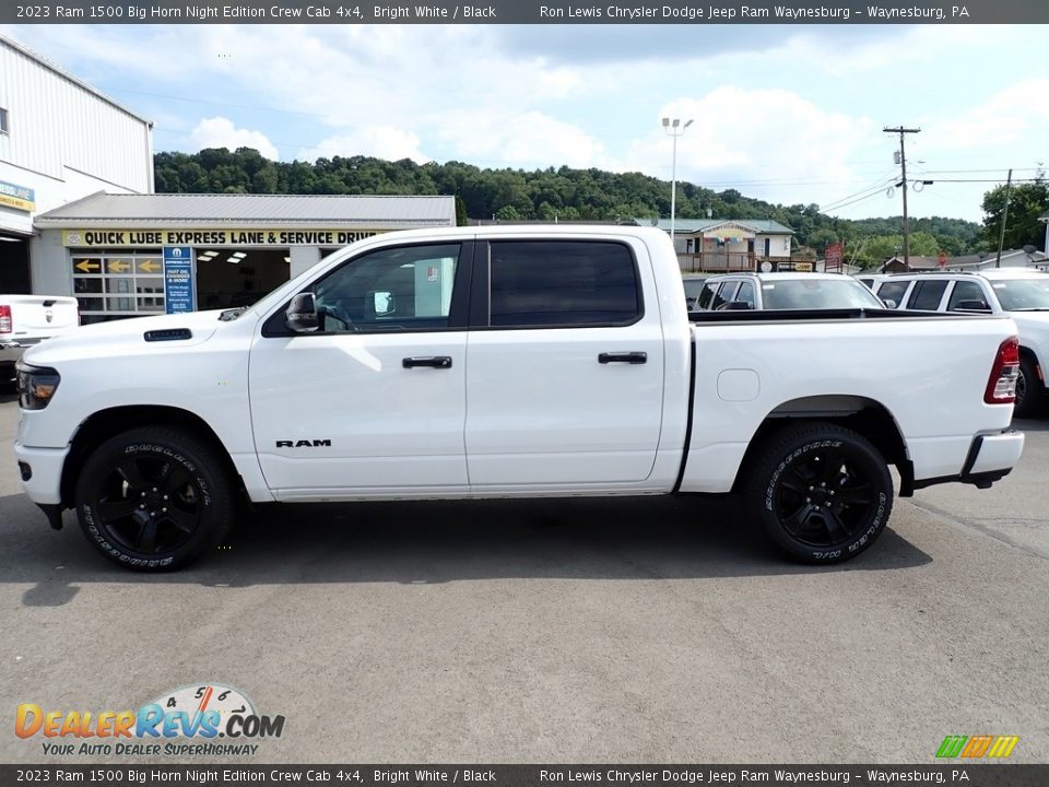 2023 Ram 1500 Big Horn Night Edition Crew Cab 4x4 Bright White / Black Photo #2