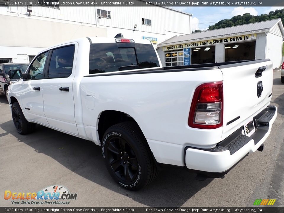 2023 Ram 1500 Big Horn Night Edition Crew Cab 4x4 Bright White / Black Photo #3