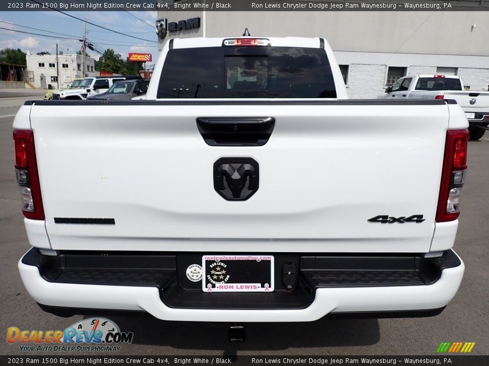 2023 Ram 1500 Big Horn Night Edition Crew Cab 4x4 Bright White / Black Photo #4