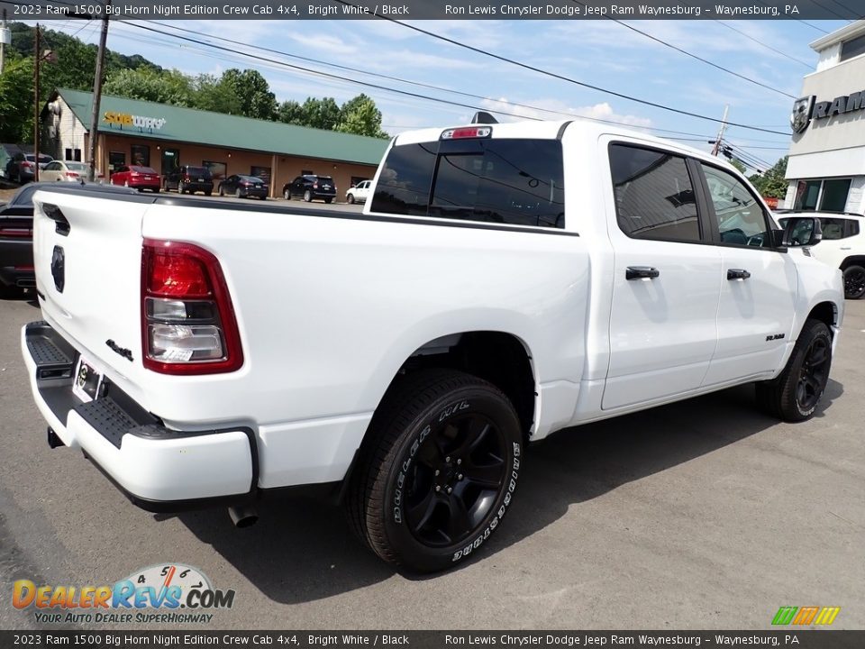 2023 Ram 1500 Big Horn Night Edition Crew Cab 4x4 Bright White / Black Photo #6