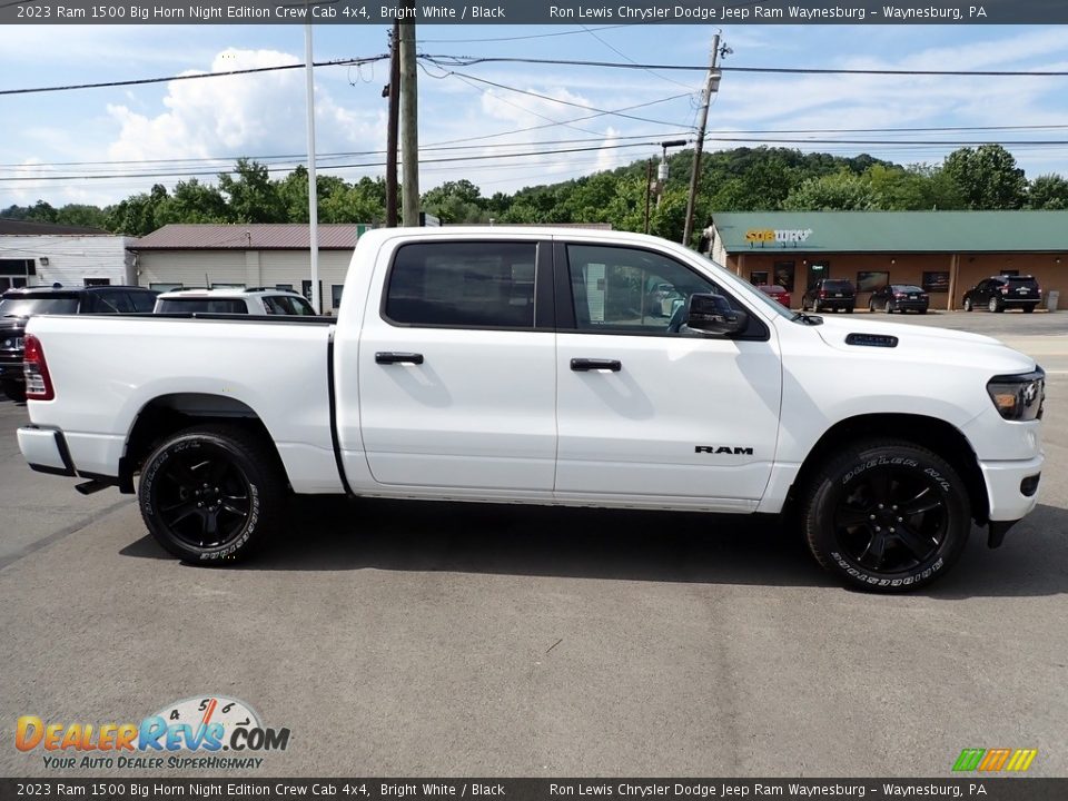 2023 Ram 1500 Big Horn Night Edition Crew Cab 4x4 Bright White / Black Photo #7