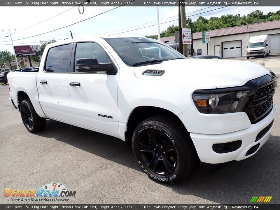 2023 Ram 1500 Big Horn Night Edition Crew Cab 4x4 Bright White / Black Photo #8