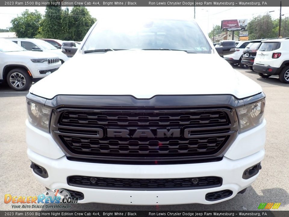 2023 Ram 1500 Big Horn Night Edition Crew Cab 4x4 Bright White / Black Photo #9