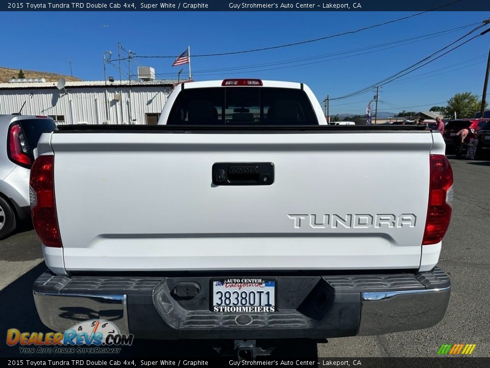 2015 Toyota Tundra TRD Double Cab 4x4 Super White / Graphite Photo #5