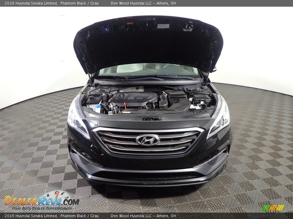 2016 Hyundai Sonata Limited Phantom Black / Gray Photo #7