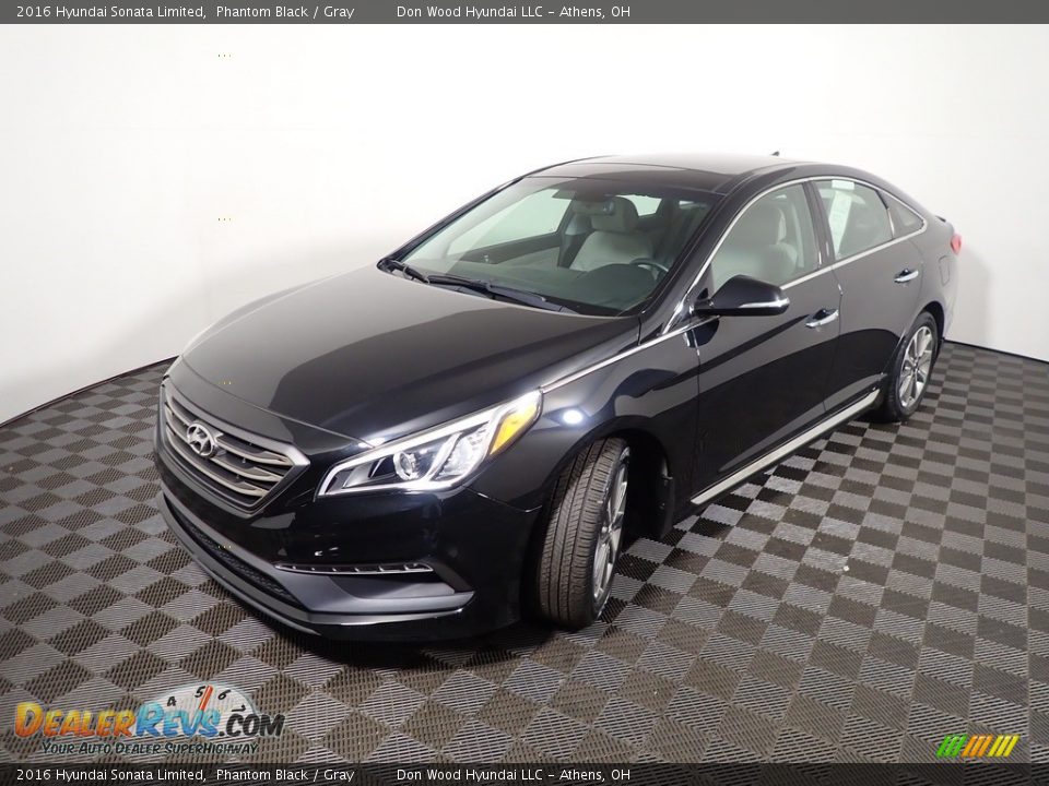 2016 Hyundai Sonata Limited Phantom Black / Gray Photo #10