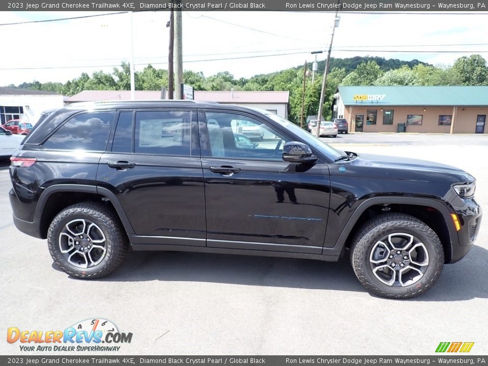 Diamond Black Crystal Pearl 2023 Jeep Grand Cherokee Trailhawk 4XE Photo #7