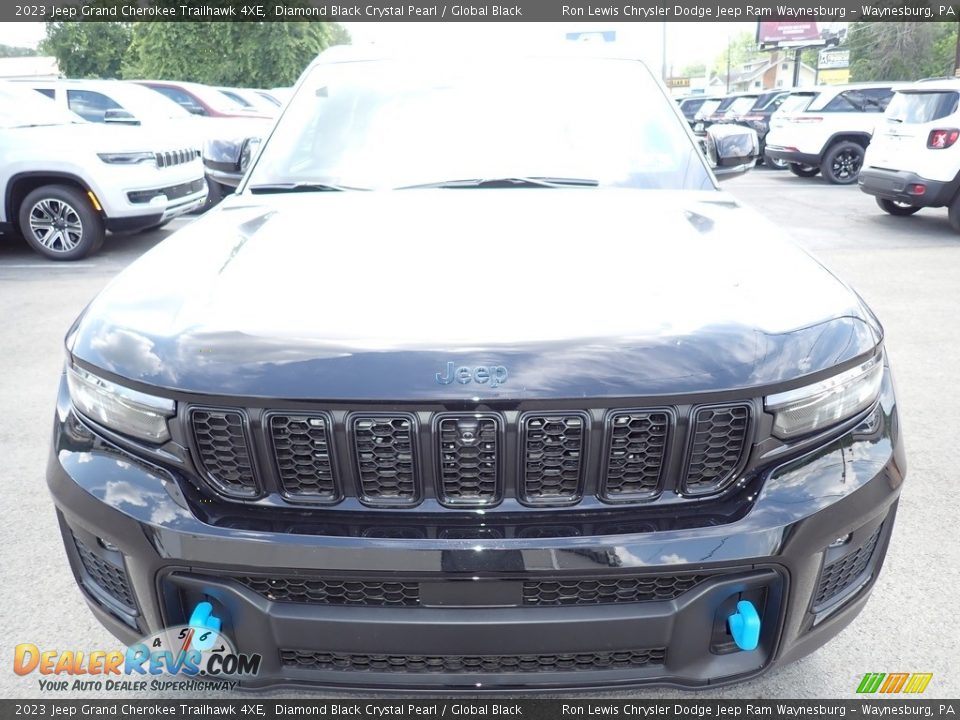 2023 Jeep Grand Cherokee Trailhawk 4XE Diamond Black Crystal Pearl / Global Black Photo #9