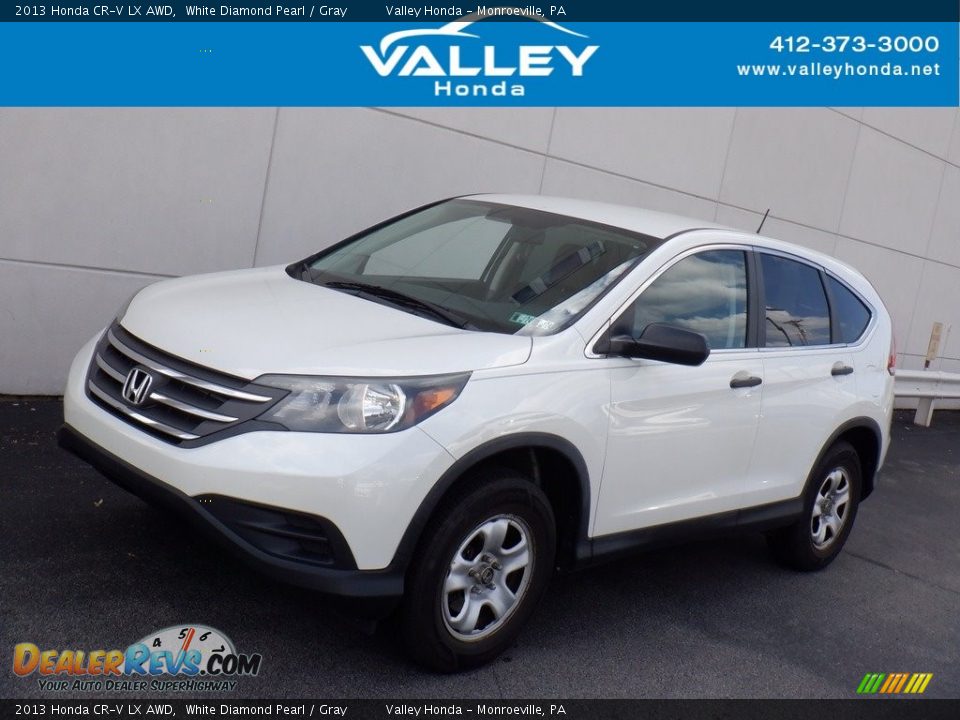 2013 Honda CR-V LX AWD White Diamond Pearl / Gray Photo #1