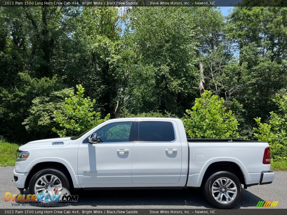 2023 Ram 1500 Long Horn Crew Cab 4x4 Bright White / Black/New Saddle Photo #1