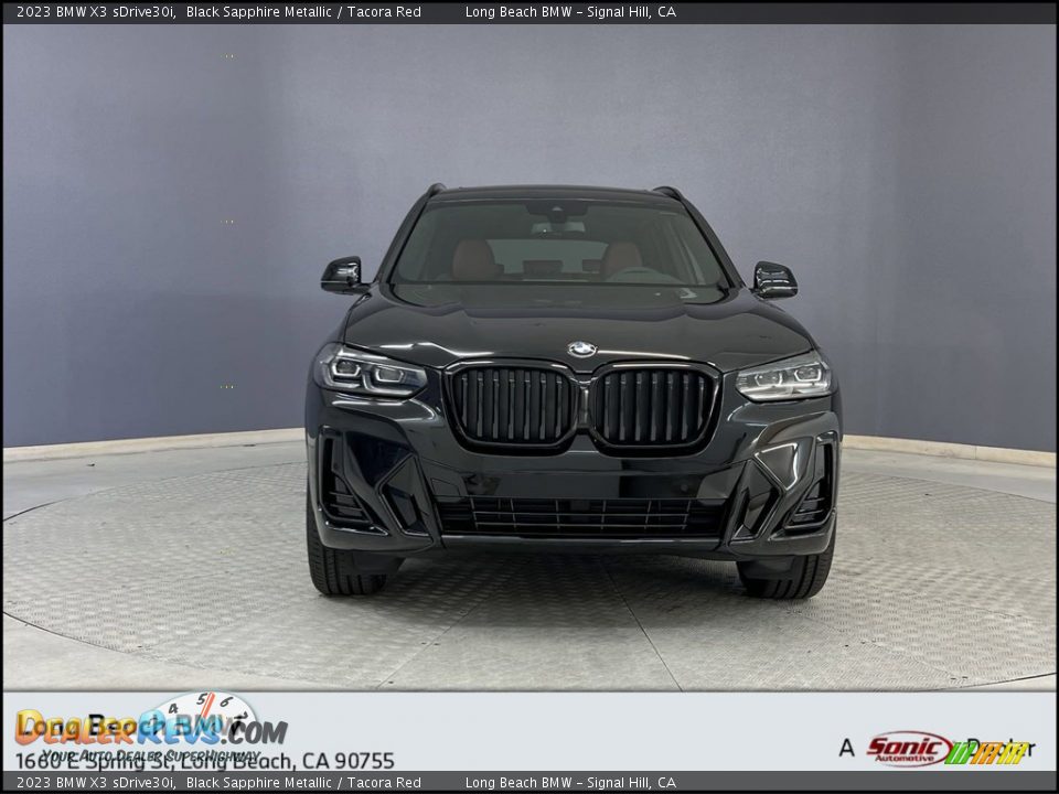 2023 BMW X3 sDrive30i Black Sapphire Metallic / Tacora Red Photo #1