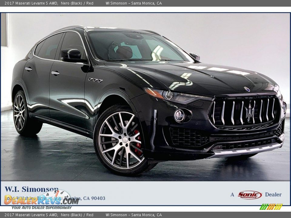 2017 Maserati Levante S AWD Nero (Black) / Red Photo #1